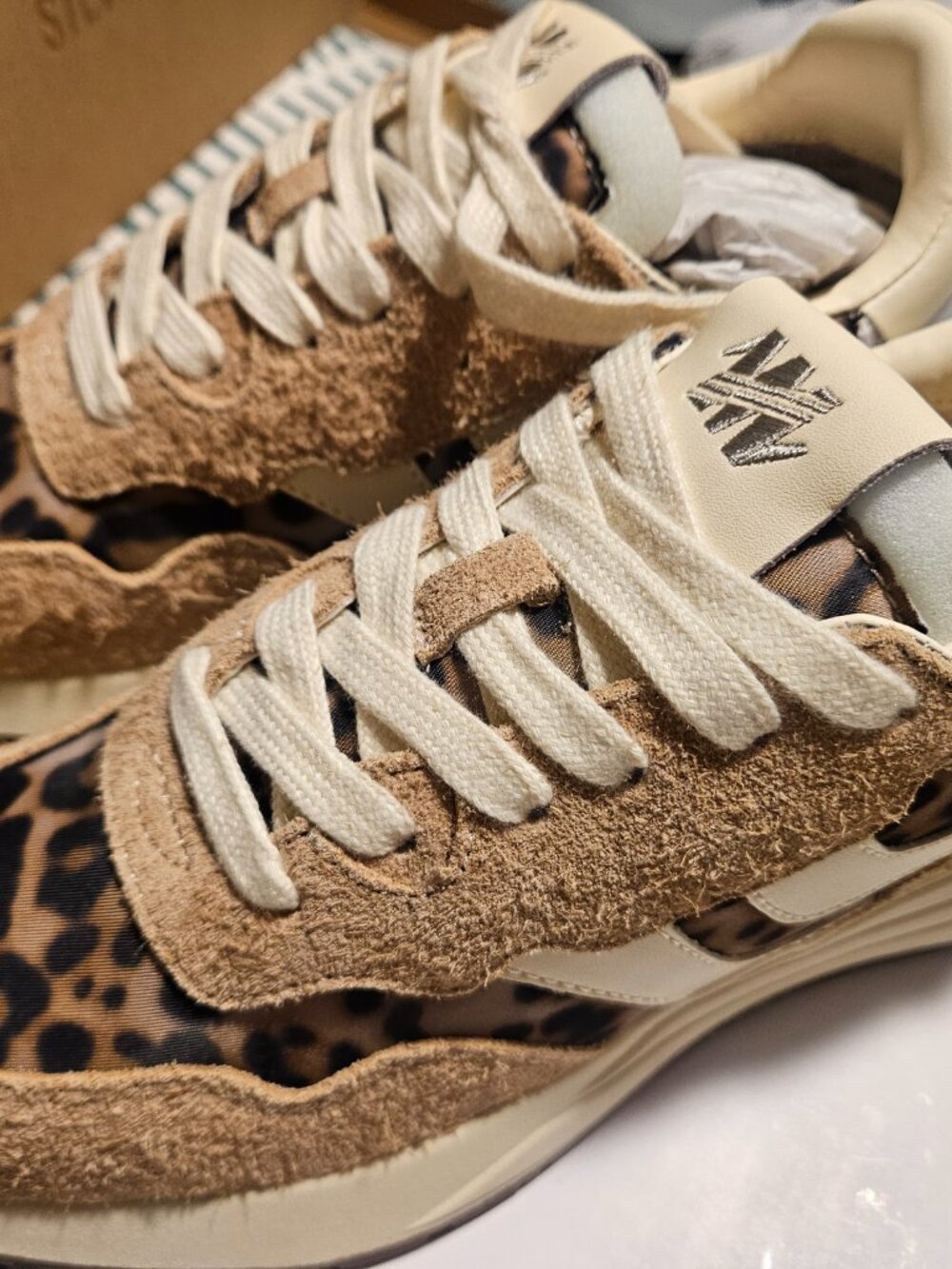 Steve Madden Burst Leopard Multi Suede Platform Sneakers Women's 7.5 NIB